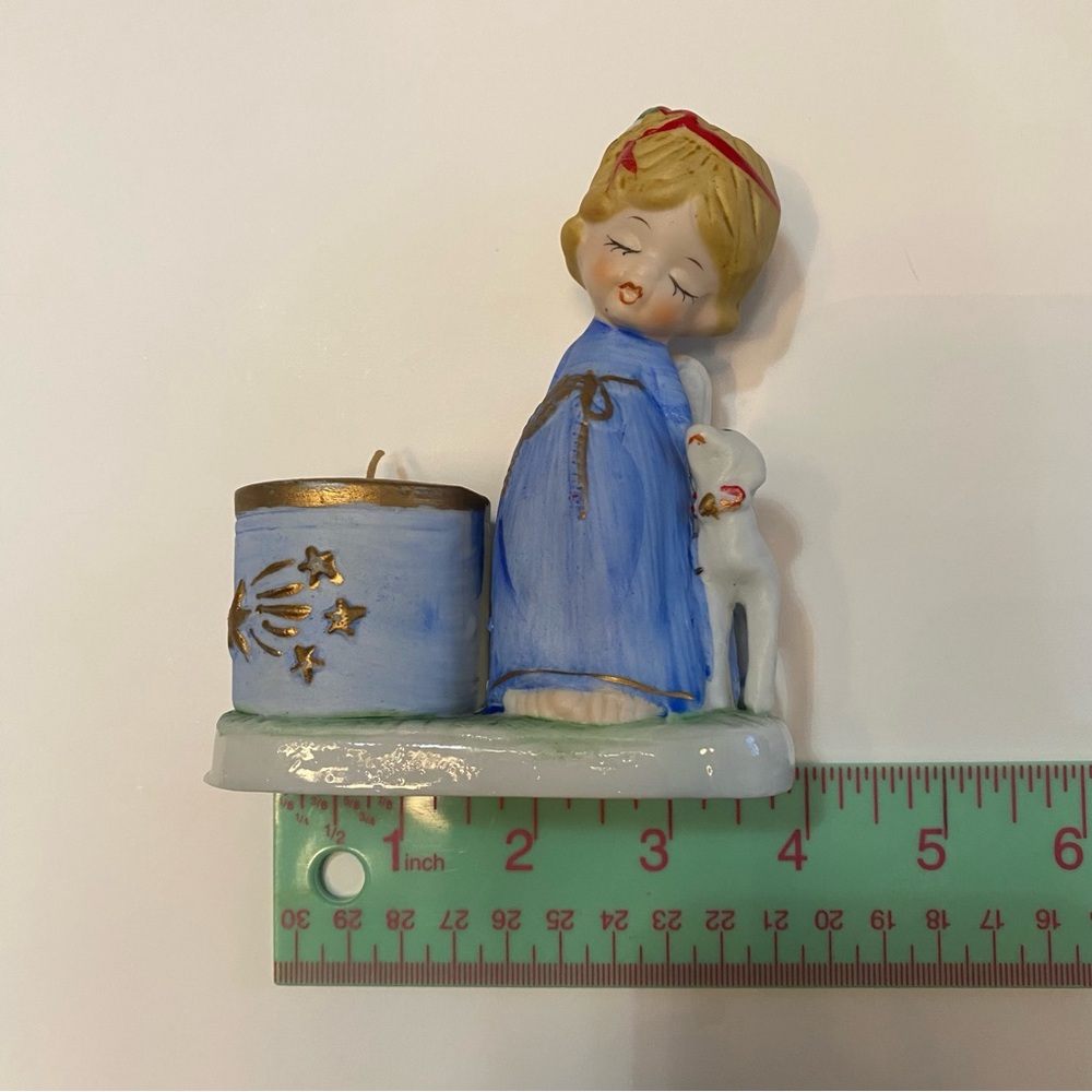 Vintage Jasco Christmas Luvkins Angel and Lamb Figurine Candle Holder, 1978 - Picture 12 of 12